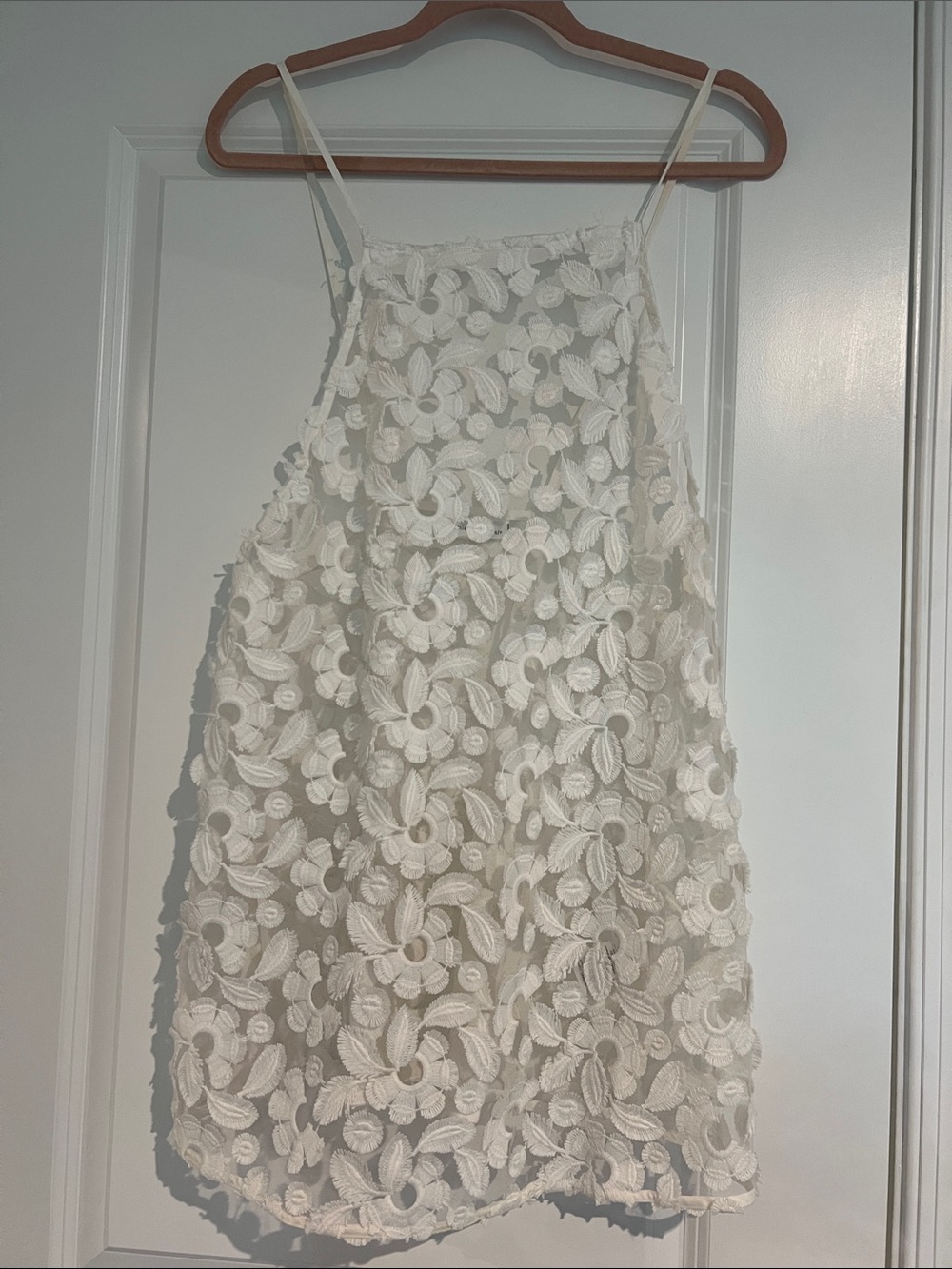 Onia Sheer White Floral Lace Coverup Dress - Picture 2 of 10